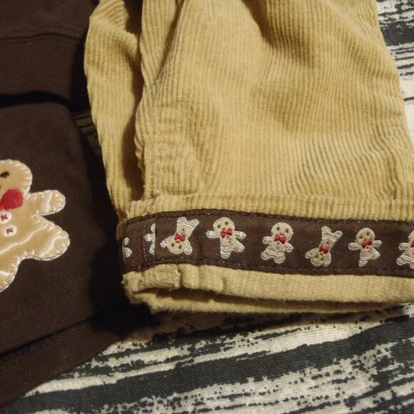 Gymboree Gingerbread Boy 3-6 Month Pants Blanket Shirt Hat Socks Outfit NWT - Picture 4 of 5
